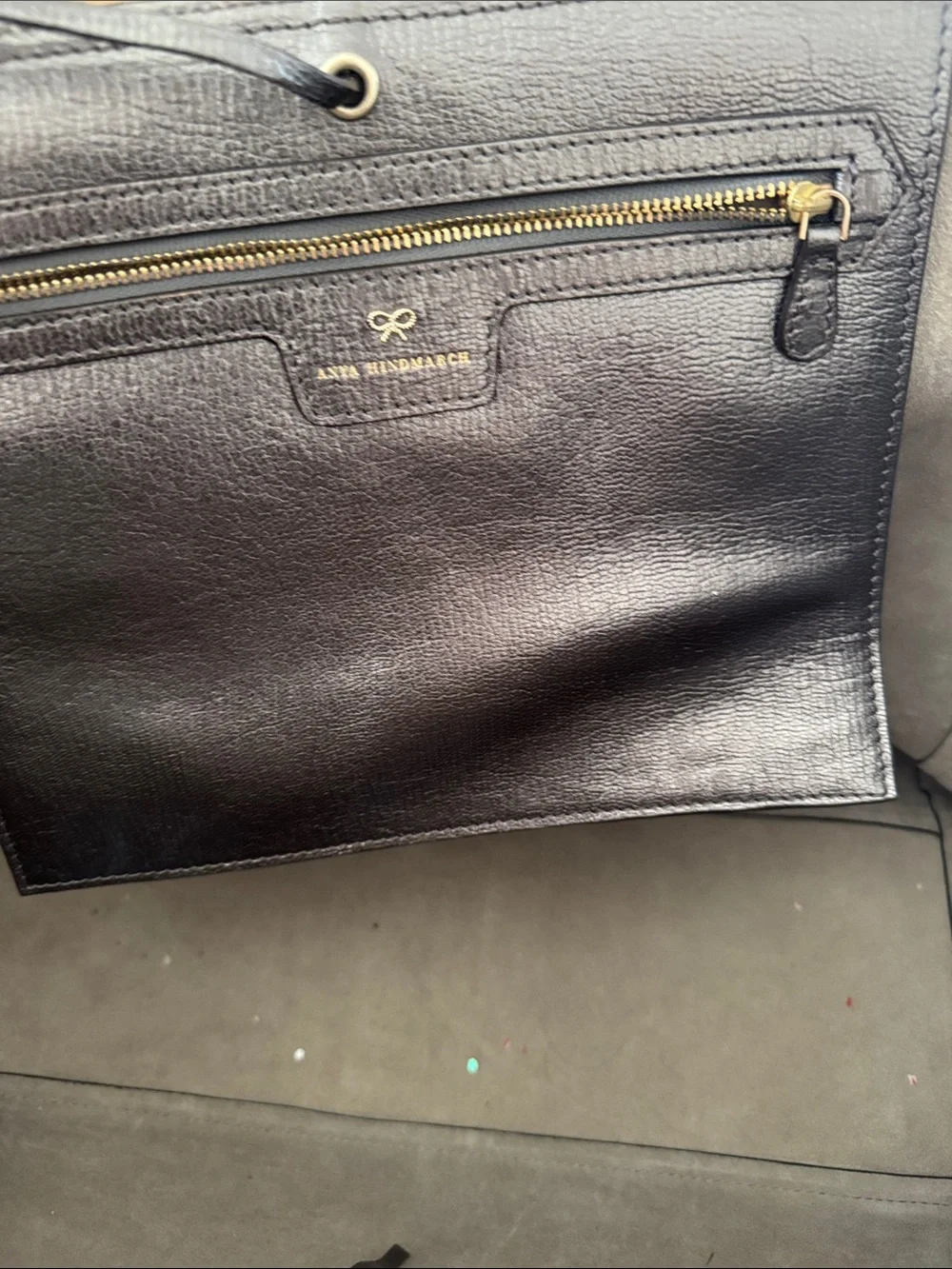 Anya Hindmarch metallic leather